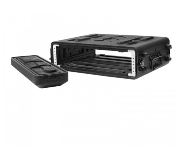Quality PE 10" Depth 2U Shallow Rack Case With Microphone Storage for sale