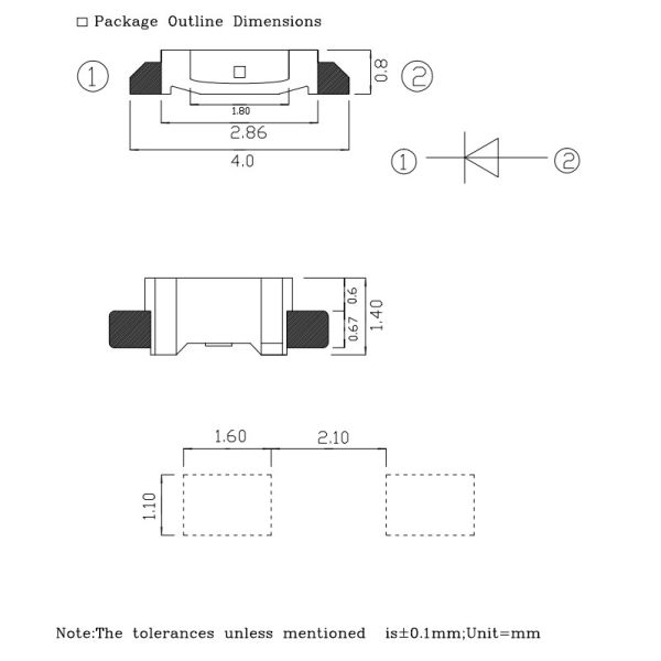 Practical 335 Side View SMD LED 60mW Green Light For Decoration