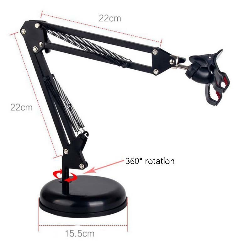 360 Degree Rotatable 22cm Tripod Stand Mobile Holder , Cell Phone Tripod And Remote
