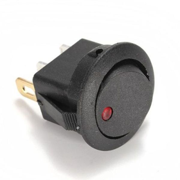 Car Round Dot Red 12v Led Light Waterproof On Off Toggle Switch