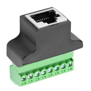 China CCTV  RJ45 Male Female To 8 Pin Block Screw Terminal Adapter on sale