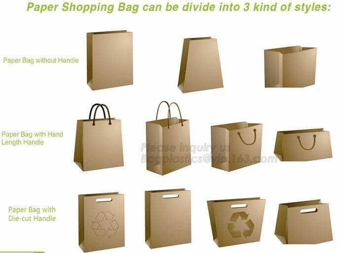 Customized Cut Printed Coated Paper Shopping Bag with Matt Lamination,rope handle custom logo printed white paper bag