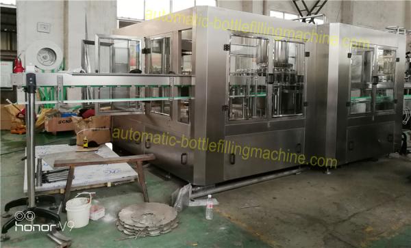Quality Rising / Capping Water Bottle Filling Machine 3 In 1 Monoblock Type 40 Filling Nozzles for sale