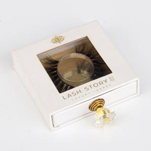 Square Small Drawer Eyelash Packaging Box Cardboard With Window
