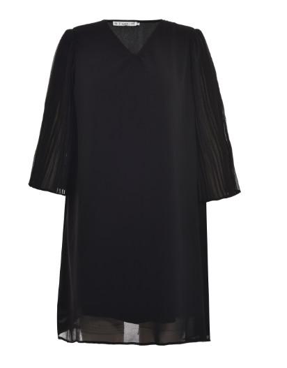 Quality Black Daily Chiffon Ladies' Long Sleeve Dress for Spring and Autumn for sale