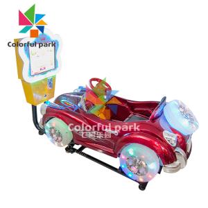 China 3D Video Games Kid Arcade Machine , Portable Kiddie Ride Car With LED Lights wholesale