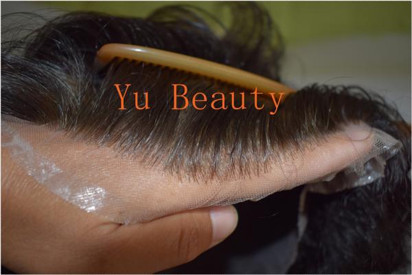 Quality STOCK --100% human hair stock toupee for men size 8x10 inch  full swiss lace for sale