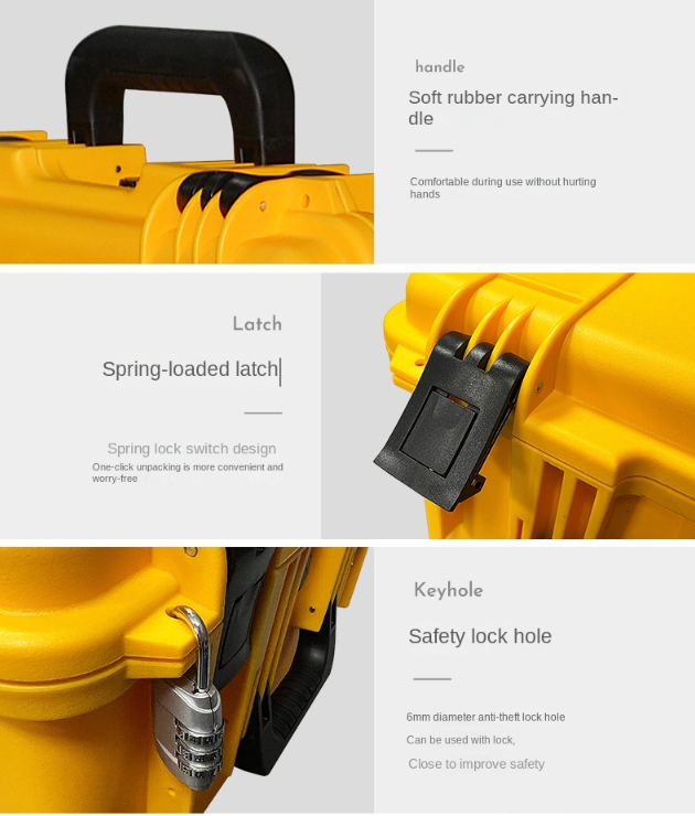 Customizable IP67 Waterproof PP Foam Toolbox Case EM-3535L