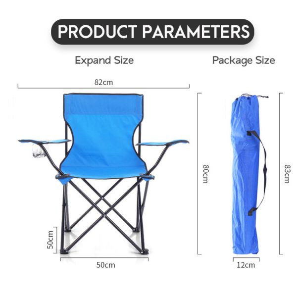 Rotary Lightweight Camping Folding Chair Outdoor Foldable Oxford Picnic Fishing Chair