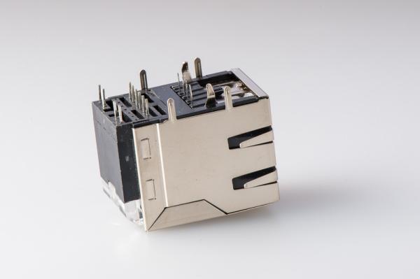 Quality Shielded  USB Female Connector 8P8C RJ45 Modular Jack  Ethernet With Transformer for sale