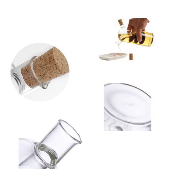 Double Hole Separation Borosilicate Glass Olive Oil Bottle