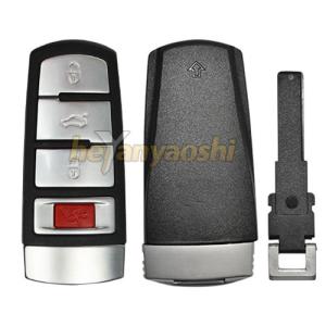 China Vw 4 Buttons Smart Key Shell with Emergency Key Insert wholesale