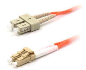 Multimode Armored Fiber Optical Patch Cord , Sc Lc Fiber Patch Cord Plenum Orange