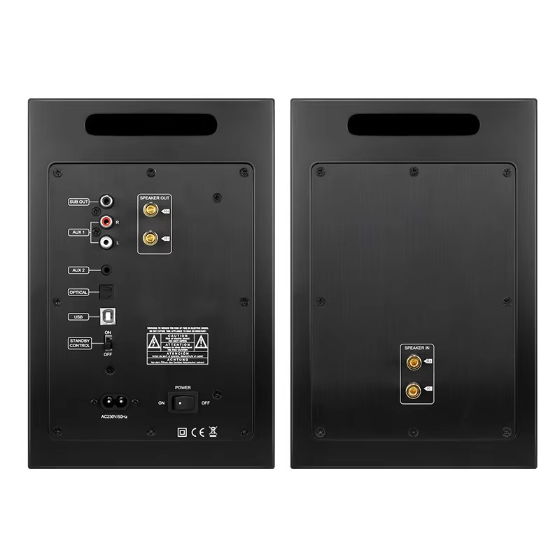 Bluetooth Bookshelf Active Speakers With Optical USB Input 2.0 Wireless Studio Monitor Speakers