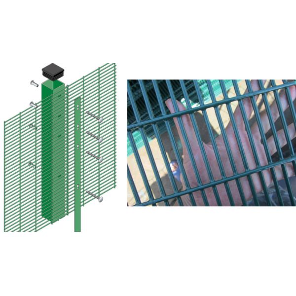 Heavy Gauge Small Hole 3D 358 Anti-climb Security Fencing For Highway
