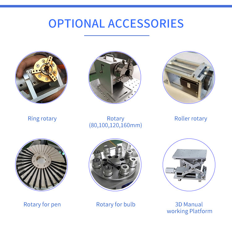 20w 30w Mini Laser Engraving Machine Rings Jewelry With Rotary