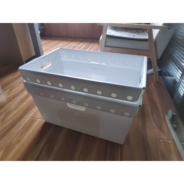 Durable polypropylene mail tote ideal for organizing transporting and protecting mail documents in busy mailroom settings