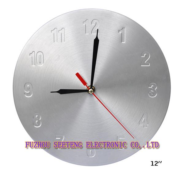 Quality Silver high quality  new design round shape  wall clock models for sale