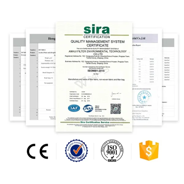 Fiberglass PTFE Membrane Dust Filter Fabric High Temperature 750GSM