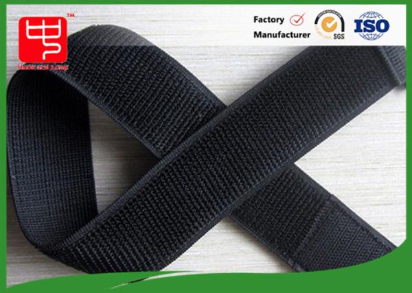 Quality Unnapped loop Elastic  straps , Black  stretch adjustable straps for sale