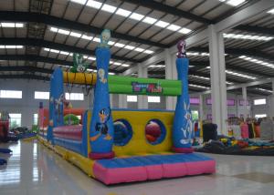 Giant  4 In 1 Bugs Bunny Moonwalk Obstacle Course , Customized Inflatable Water Obstacle Course