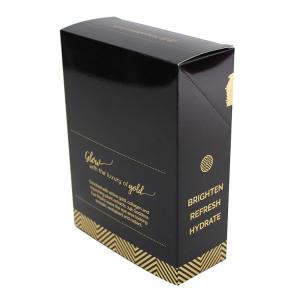 Golden High Glossy Foldable Paper Box Foil Stamping Surface