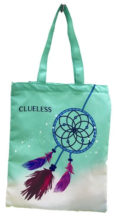 Custom silk screen printed Cotton material handle style blank natural cotton canvas bag without logo bagplastics bagease