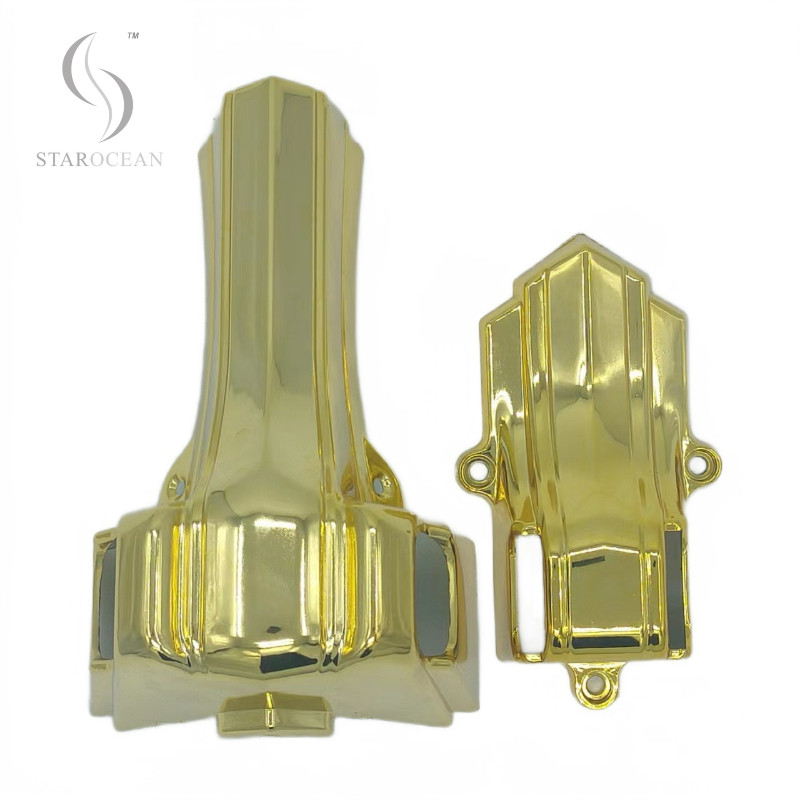 Gold Color Coffin Fittings Suppliers , Coffin Christmas Ornaments Light Weight 10#