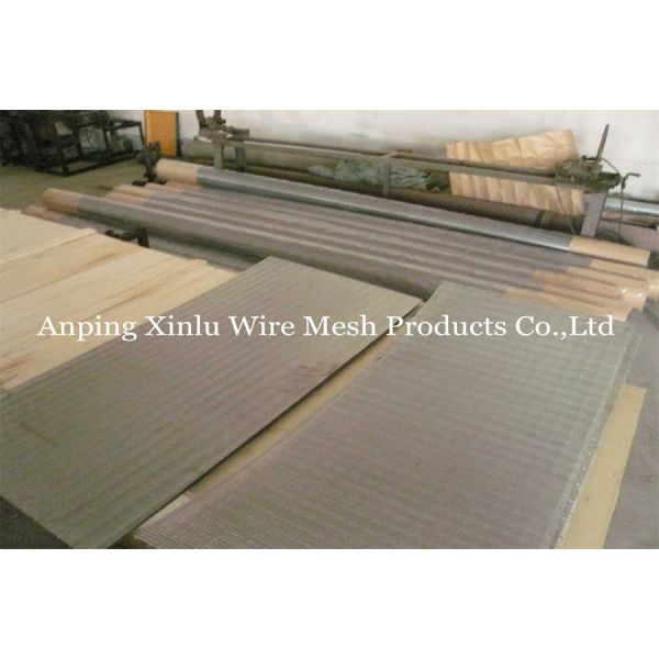 Flat Wedge Wire Screen Panel Wrapped SS304 SS316 300 - 3000mm Width