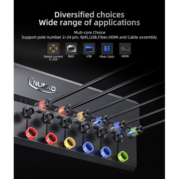 Manufacturer Cnlinko IP68 Male Female RJ45 Connector Waterproof RJ45 Ethernet Connector