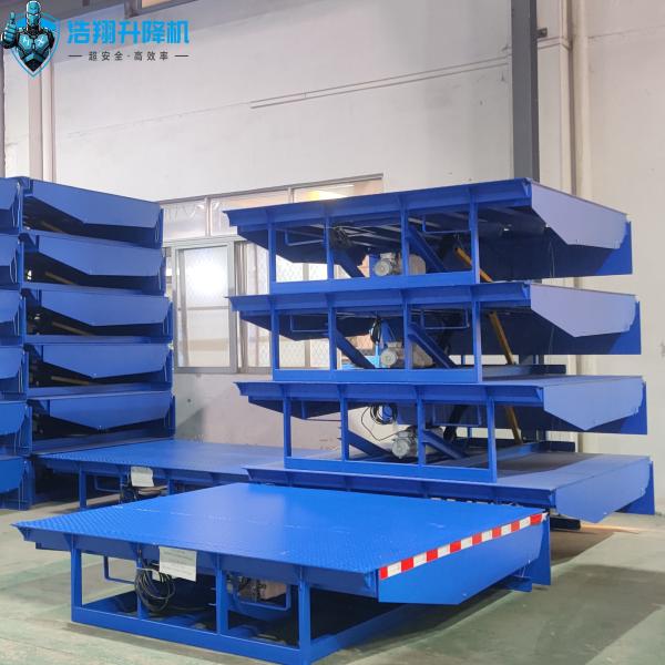 Quality Blue 10T Hydraulic Dock Leveler Loading Dock Ramps Warehouse Dock Leveler Loading And Unloading Platform for sale