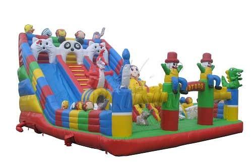 Quality Animal Paradise Large Inflatable Slide Slide For Playgrounds / Amusement Park for sale