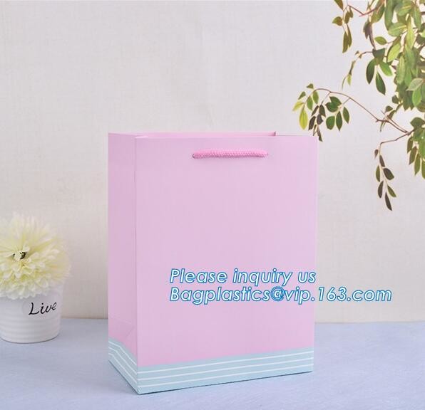 Fashion Custom Printing Luxury Gift Shopping Carrier Paper Bag With Your Own Logo Print,strong twisted handle black leat