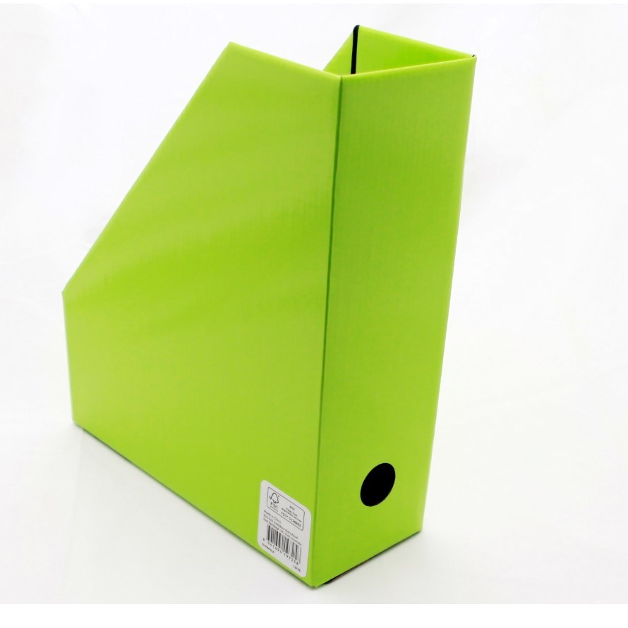 Foldable Stationery Holder Magazine File Organizer CMYK Corrugated Collapsibile 300mm