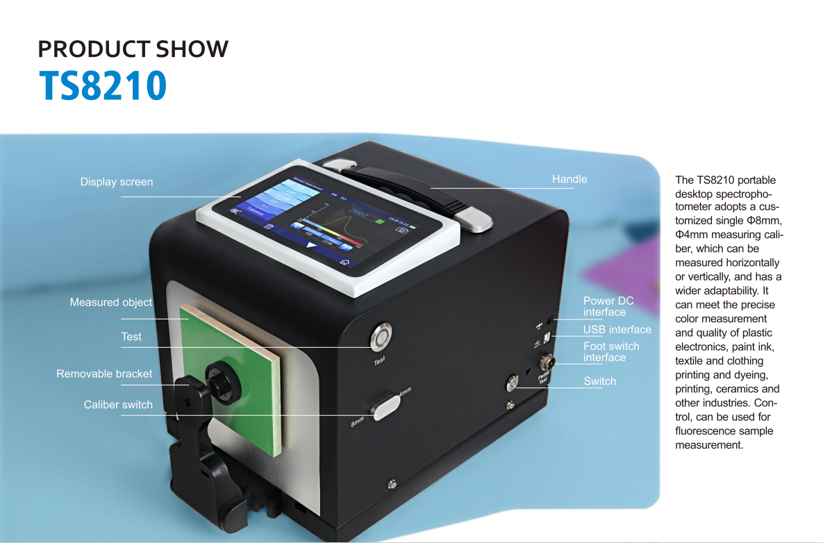 3nh TS8210 Digital Color Analyzer Electronically Powered Coffee Bean Roast Spectrophotometer 220v 1-Year Warranty