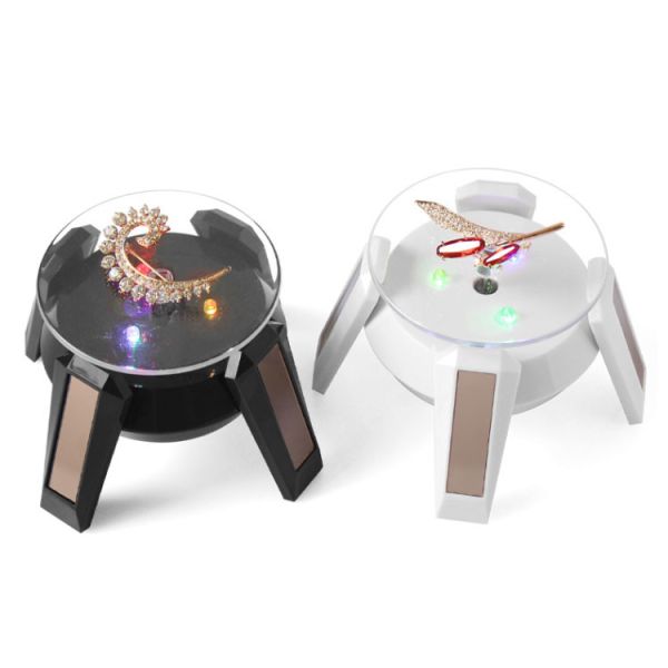 Energy Saving Led Light Solar Display Stand With 360 Degree Rotation