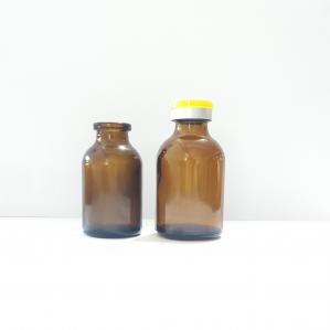 China Amber Molded Sodium Calcium Bottle For Injection wholesale