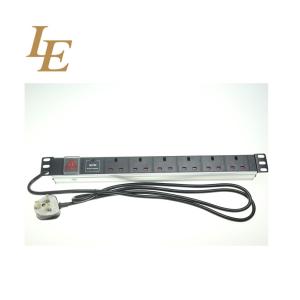 China UK Type 19 Inch 1u Rack Mounted Pdu With C14 Inlet on sale