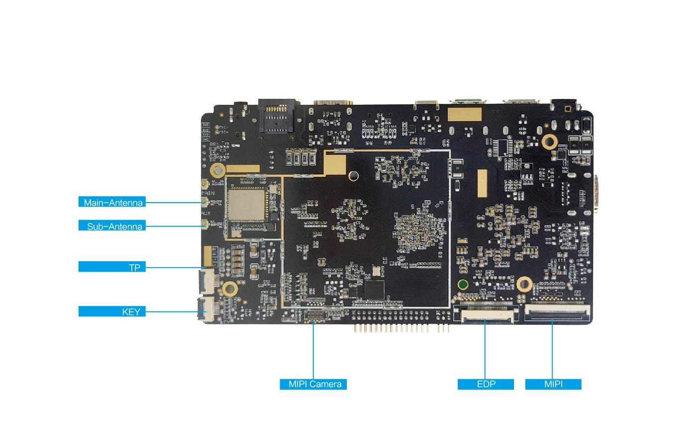 RK3588 Embedded System Board Octa Core 8K Android Board With 4GB/8GB RAM 32/64GB EMMC