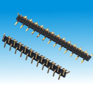 China 1.27mm 0.40SQ Pin Header Single Row SMT wholesale