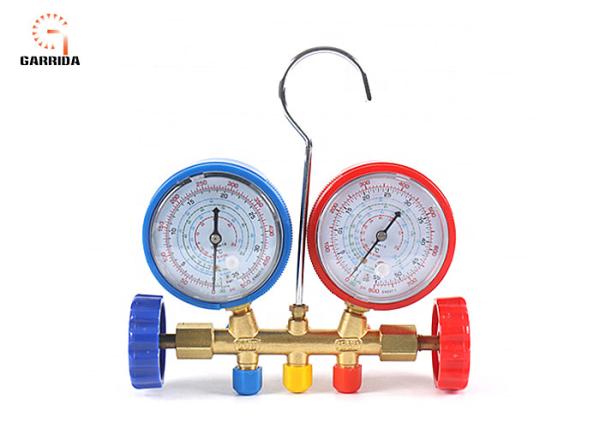 Quality Easy To Read Welding Tools And Equipment Freon Gauge Set With Couplers for sale
