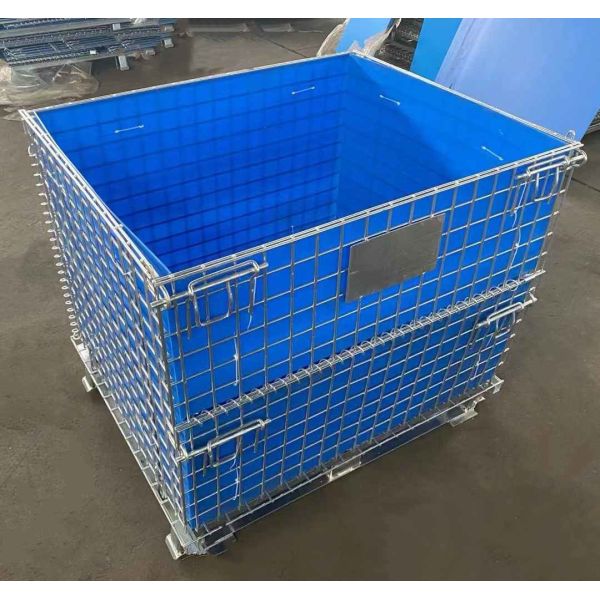 Blue Plastic Reusable Boxes Anti Pressure Corrugated Plastic Bins OEM