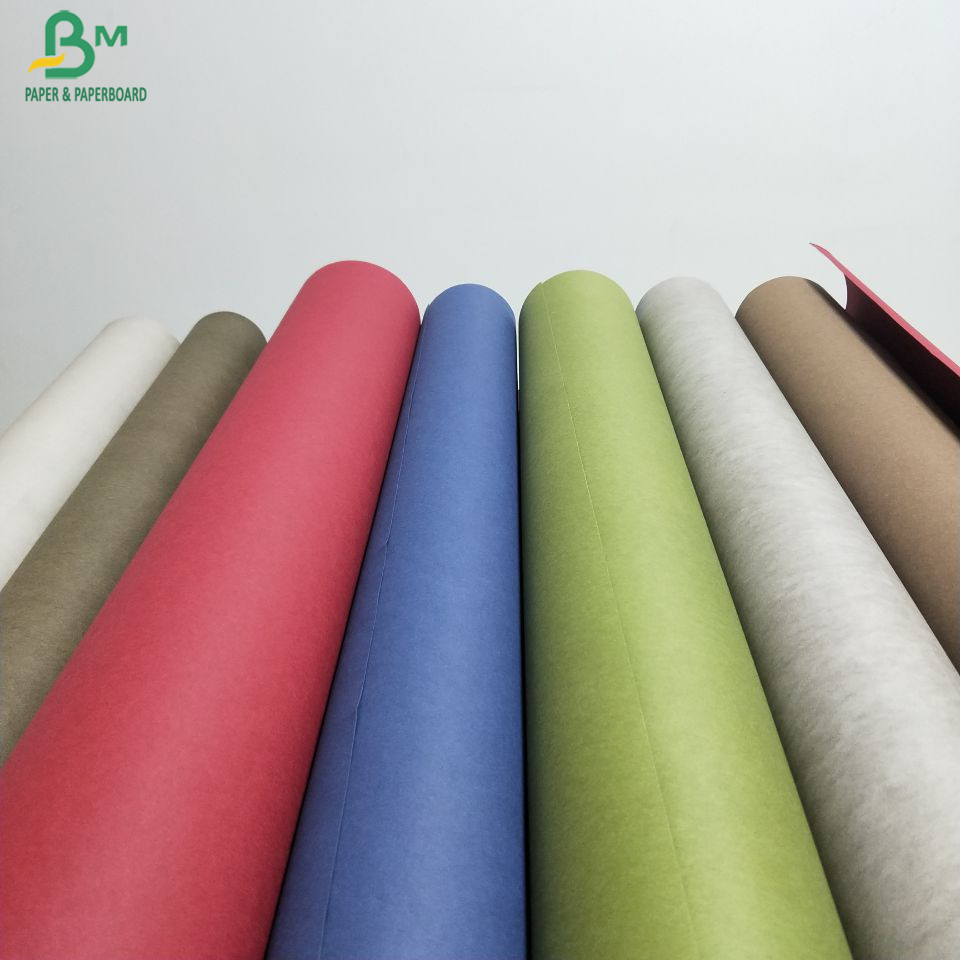Moisture Proof Multicolor Washable Recycled Kraft Paper Roll For Plan Bag