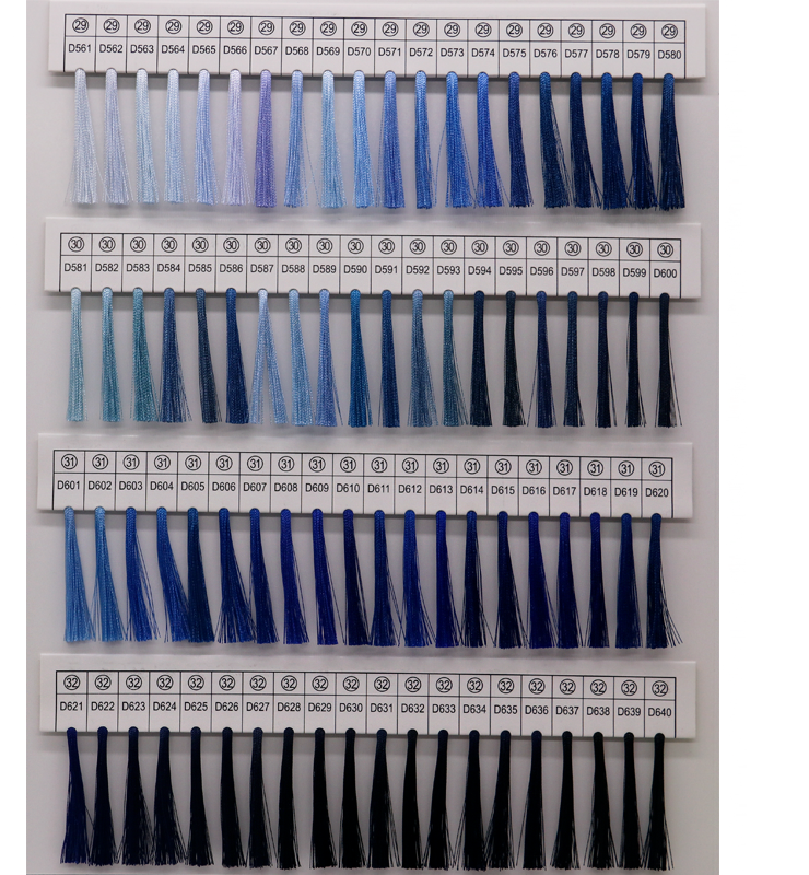 720 Colors Embroidery Thread Color Card Chart Sample Book Cone Material Transparent