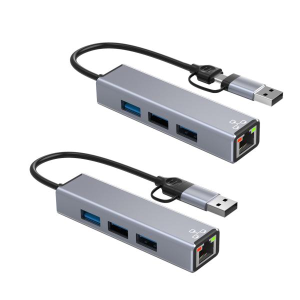 Compact USB C Hub Adapter Laptop Usb Port Expander Usbc Hub For Fast Data