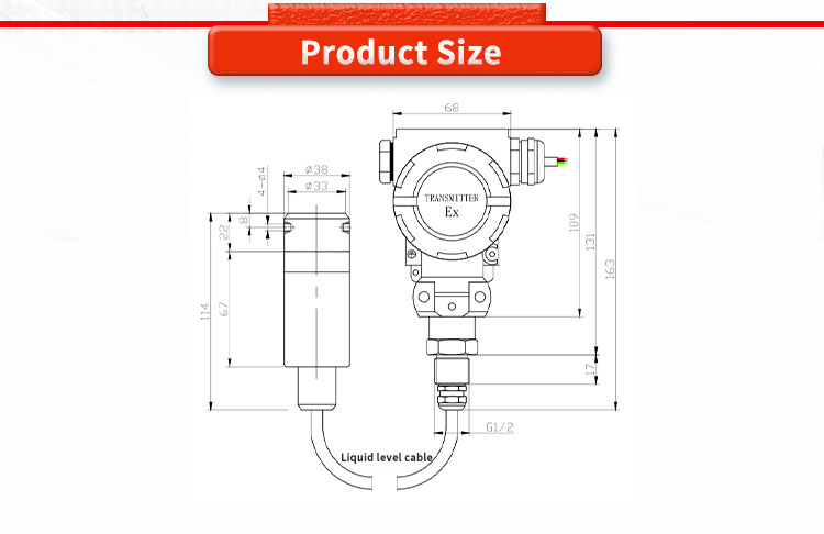 Corrosion Liquid Level Gauge Transmitter UNIVO UBPT500-602T Customized for Monitoring
