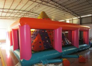 China Colourful Iceberg Floating Climbing Wall , Commercial Inflatable Rock Climbing Wall PVC inflatable climbing wall games wholesale