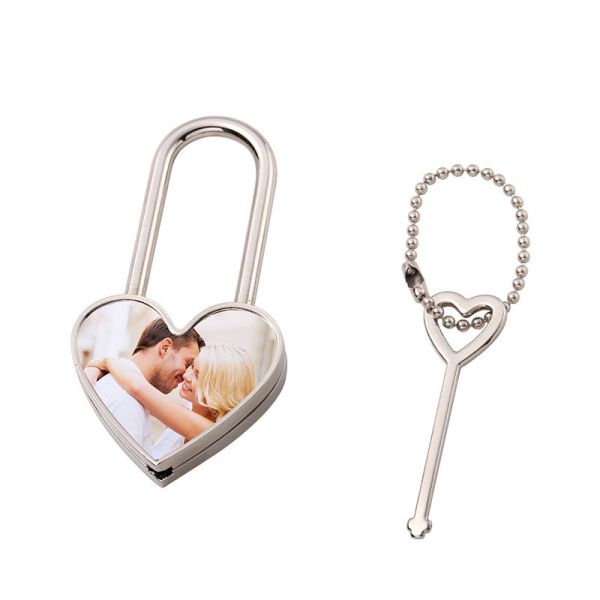 Personalized Sublimation Gifts Valentines Day Gift Sublimation Padlock For Lover