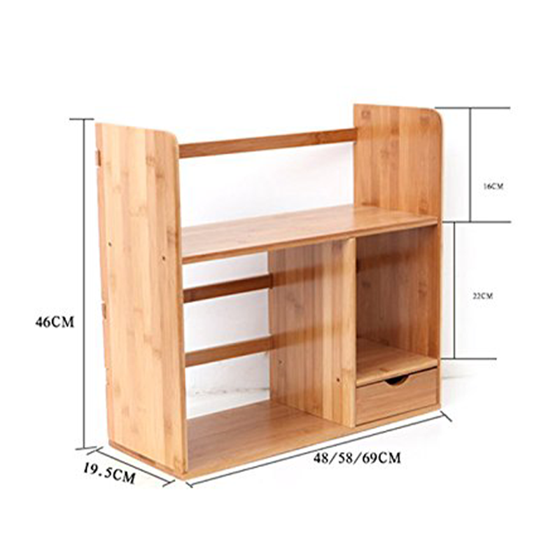 Rectangle BAMBOO File Stand Holder Desktop Bookcase for Multipurpose and Durable Needs