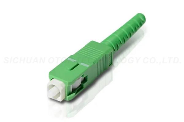 Quality SC / APC Fiber Optic Connector Green Color Singlemode SGS Certification for sale